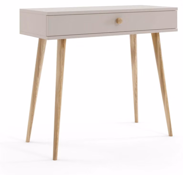 Toeletta con cassetto NILSA - cashmere / marrone