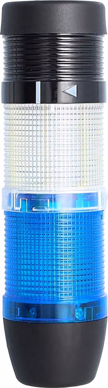 Colonna segnaletica STEX24 blu-bianca, 50 mm, 24 V CA/CC, luce LED fissa con cicalino, SS50-B2/24 102 Volume 90 db - 1 pezzo