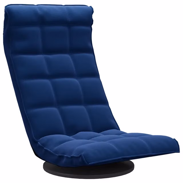 Sedia da Gaming Girevole a 360 gradi in Velluto Blu DESIGN IN per Home Office e Adulti