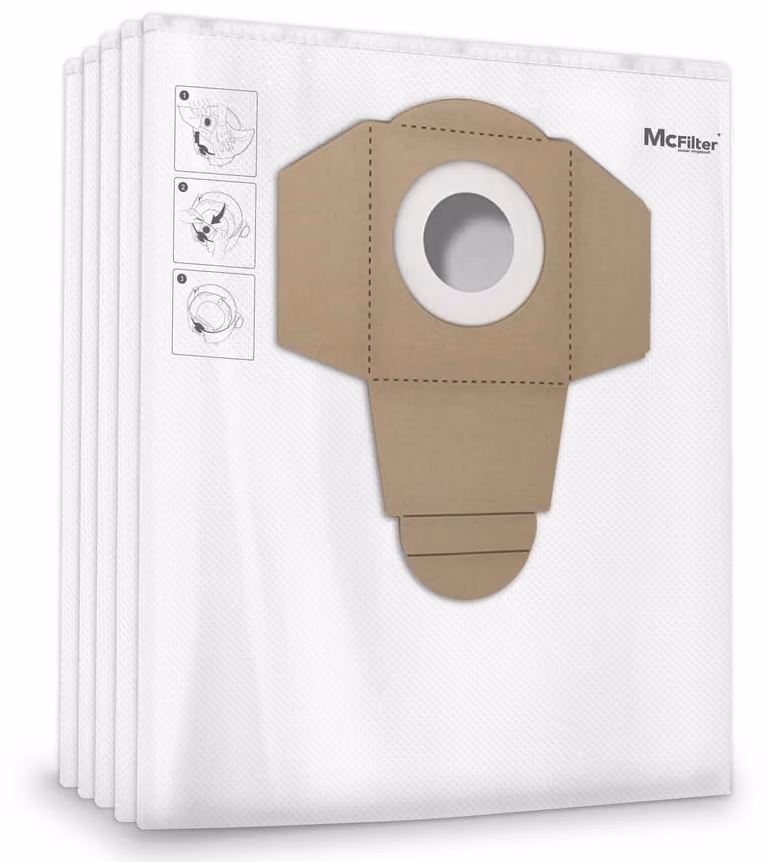 20 sacchetti per aspirapolvere da 20 litri | compatibili con TUTTI gli aspirapolvere da 20 litri per aspirazione di liquidi e solidi | Sacchetti per la raccolta dello sporco, compatibili con il modello 2351152 | Accessori per aspirapolvere per aspirazione