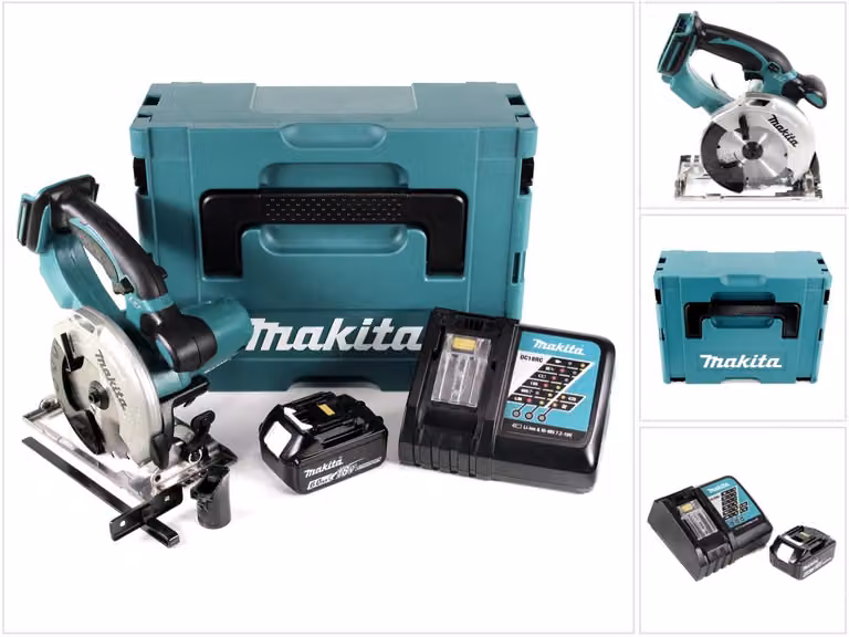 Sega circolare a batteria Makita DSS 501 RG1J 18V 136 mm Li-ion in Makpac + 1x batteria 6,0 Ah + caricabatterie