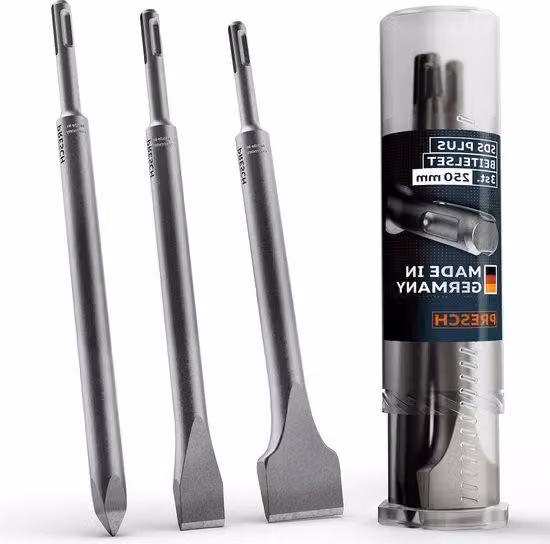 Set universale di utensili da foratura, 3 pezzi - Raschietto per diametri e punta da foratura di precisione - Design compatto e resistente - Set di utensili (lunghezza 250 mm)
