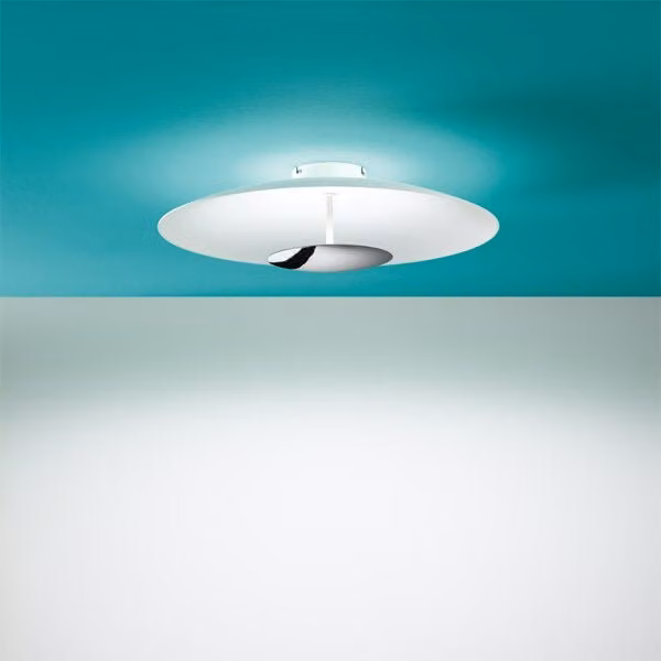 Linea Light Horizon Plafoniera LED Moderna in Metallo Bianco e Cromo