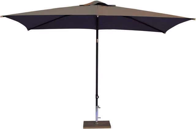 Ombrellone da Giardino 3x2 m Palo Ø38 mm in Alluminio Tessuto Poliestere Trend Taupe