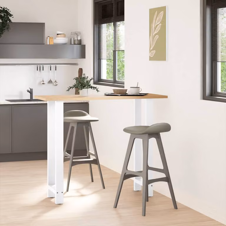 vidaXL Gambe per tavolo da bar bianche 2 pz 50x(110-111) cm in acciaio