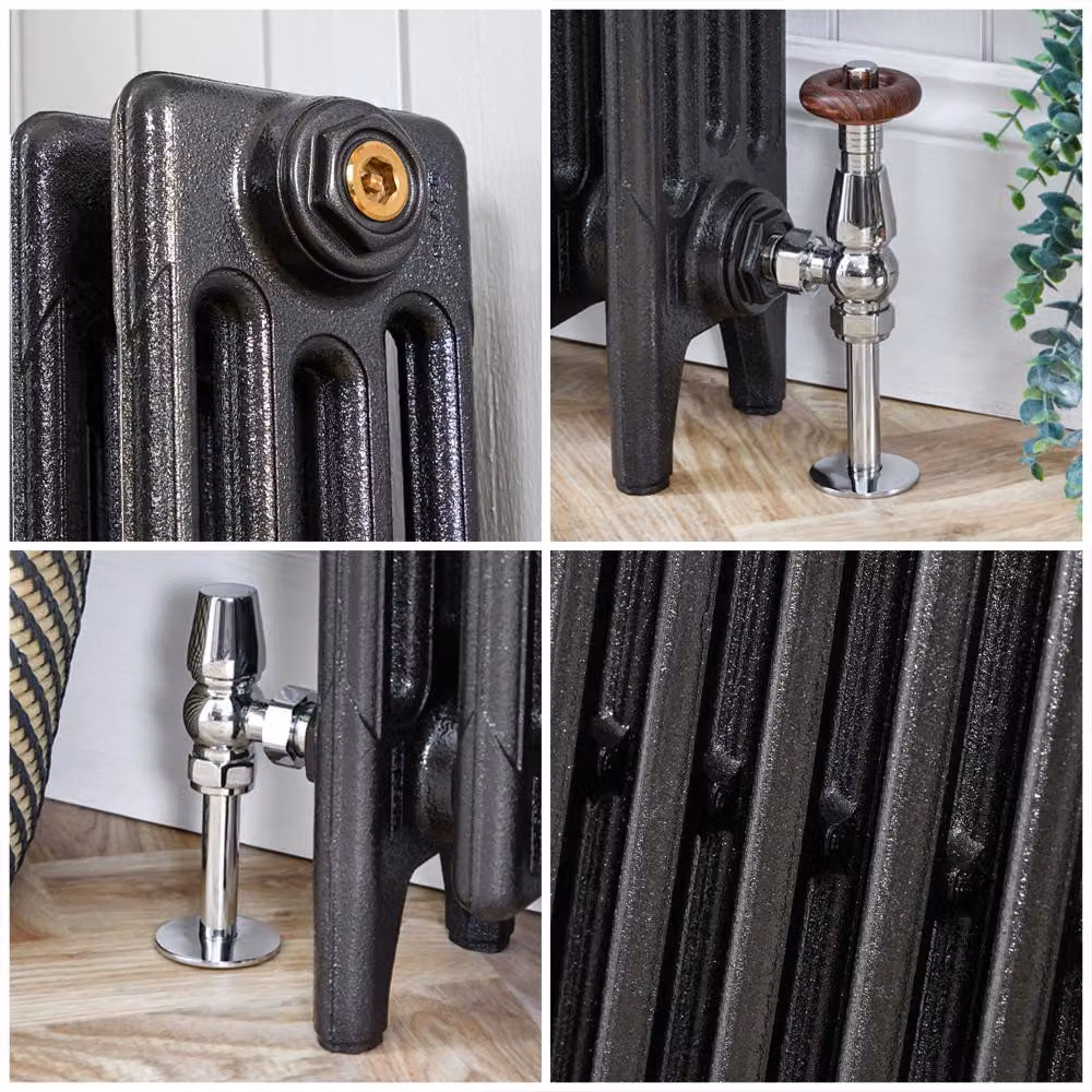 Radiatore in Ghisa a 4 Colonne - Grafite Antico - 460mm x 263mm