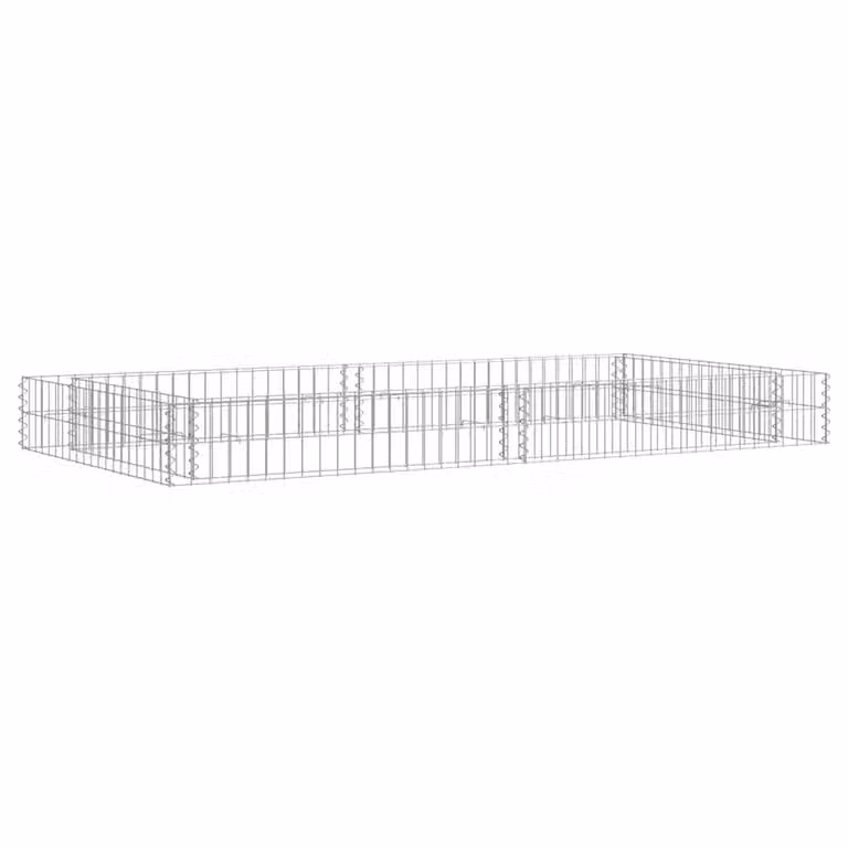 vidaXL Gabbione Letto Rialzato in Acciaio Zincato 200x100x20 cm