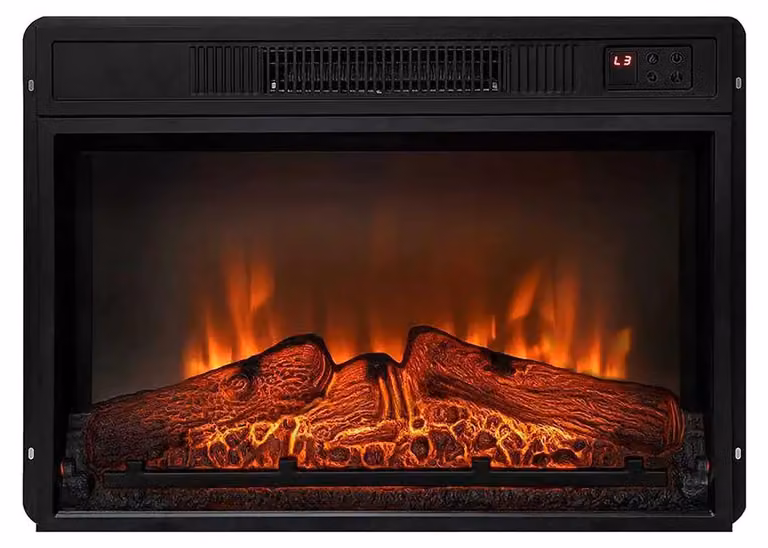 Caminetto elettrico da parete 2000W con telecomando e fiamma regolabile