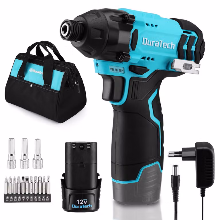 Avvitatore a percussione a 12V con 11 punte