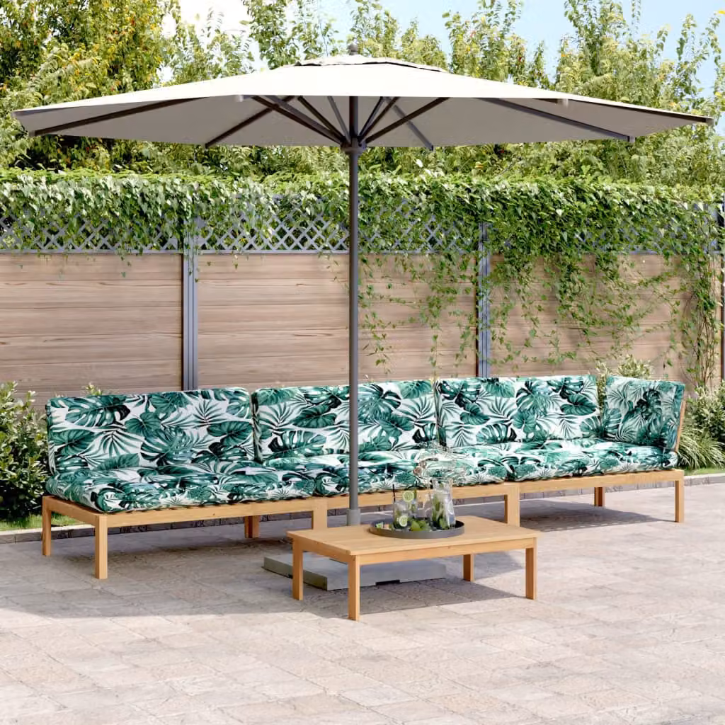 vidaXL Set Divani Pallet Giardino 4pz Cuscini Legno Massello Acacia