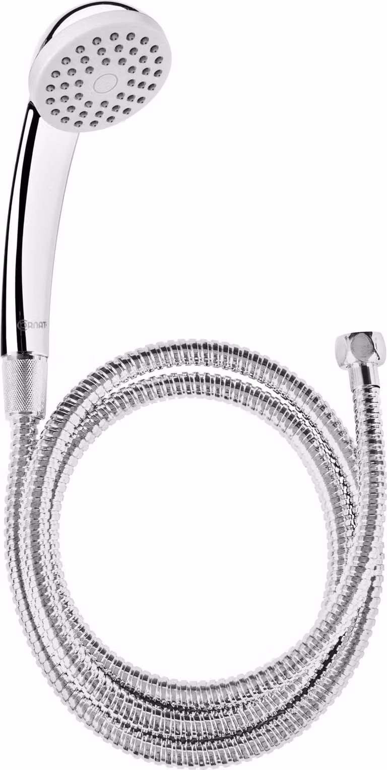 Doccetta manuale con diametro di 67 mm - inserto anticalcare e a risparmio idrico - tubo flessibile per doccia da 150 cm