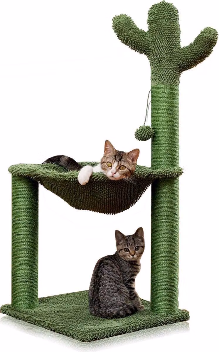 Bolt Edge tiragraffi cactus per gatti e stazione di gioco per gattini - 93 cm - Verde