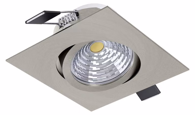 Lampada da incasso LED ad alta tensione SALICETO nichel opaco 2700K L:8,8cm L:8,8cm H:4,2cm orientabile