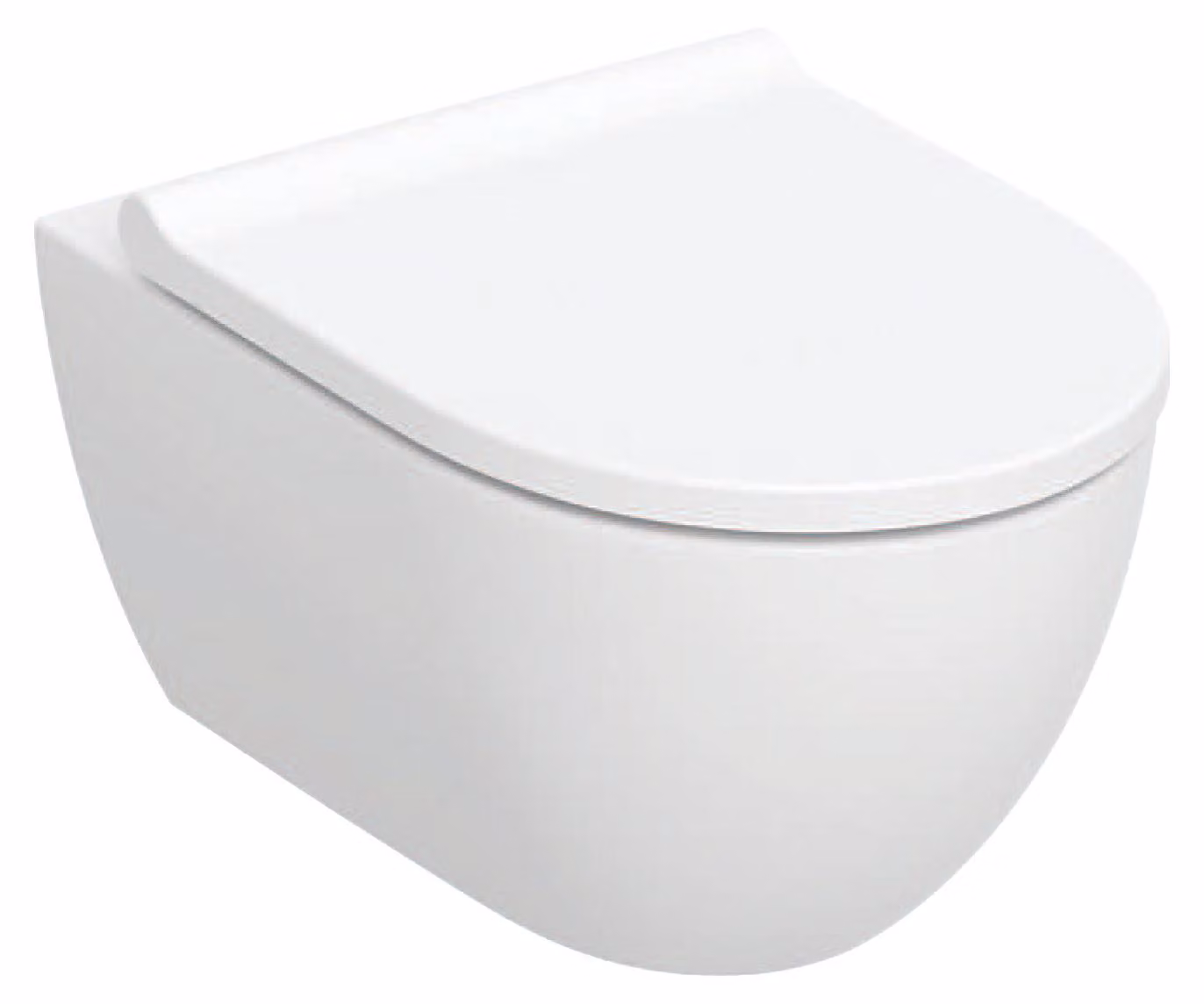 Ensemble de WC suspendu Geberit Acanto, y compris siège de WC, rinceur en profondeur, TurboFlush, 502.774.00.1, 502.774.00.1