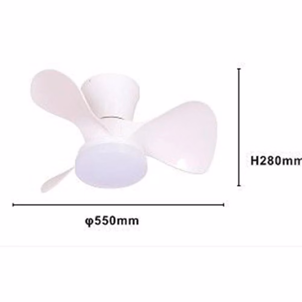 Plafoniera con Ventilatore a Soffitto LED Trade Shop, Luce Regolabile 3000-6500K, Colore Bianco, IP20 – 2