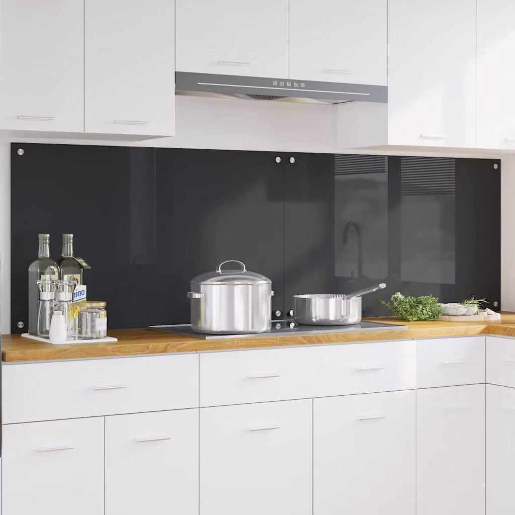 Set di 2 schienali da cucina vidaXL colore grigio antracite L 100 cm x H 60 cm