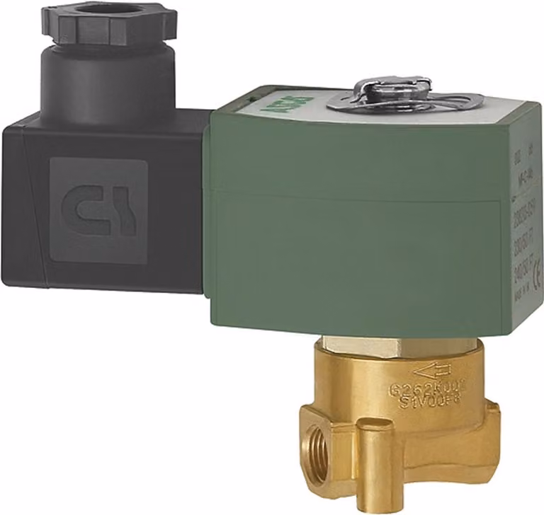 Riegler valvola a 2/2 vie, MS, NC, azionamento diretto, 230 V, 50-60 Hz, NBR, G 1/8, PN 0-12 bar