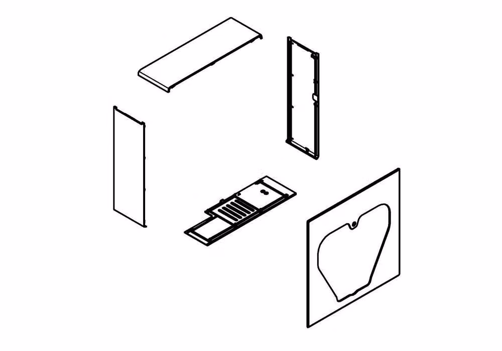 Set di pannelli Grohe per doccia WC Sensia IGS bianco/nero