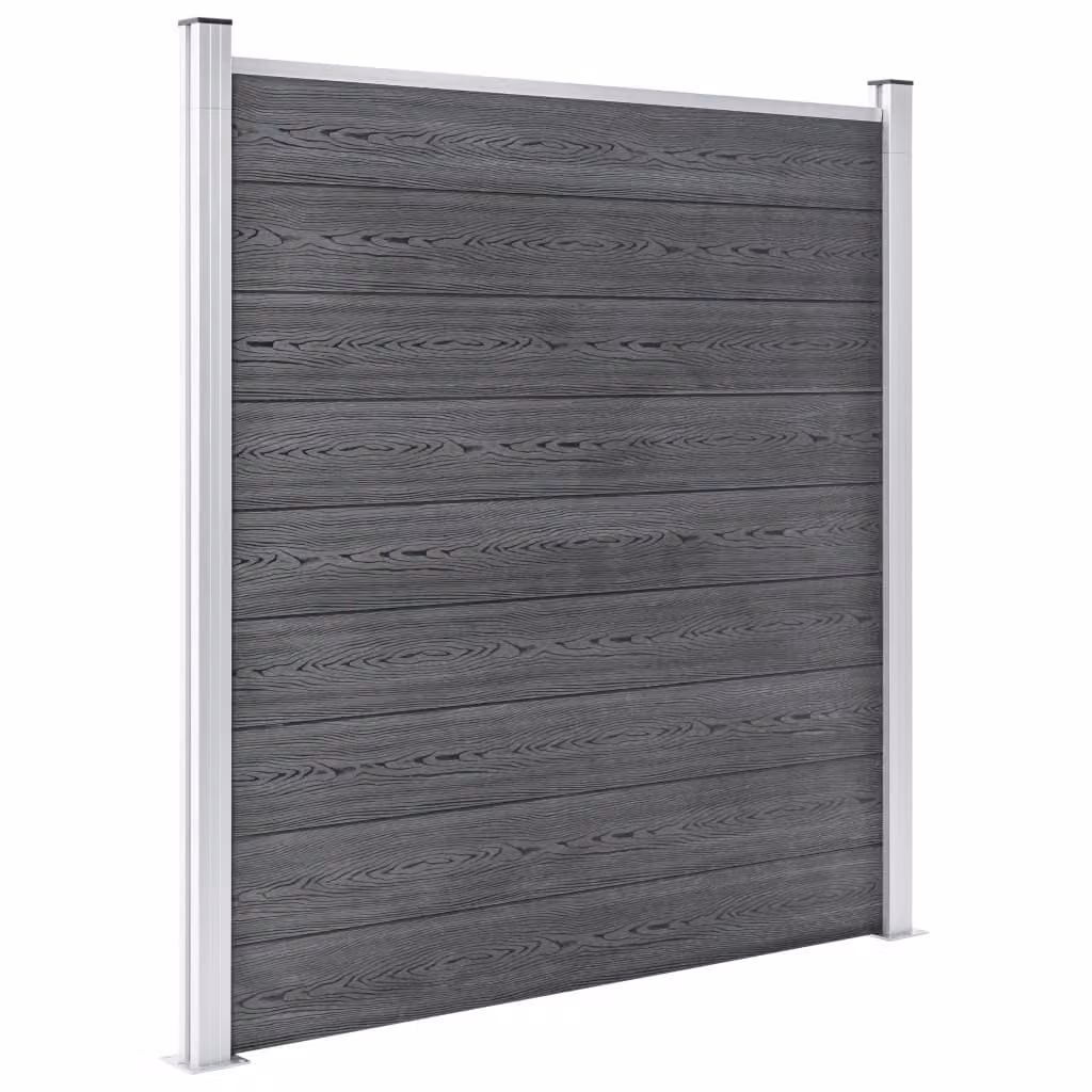 Recinzione da giardino WPC 699x186 cm grigio