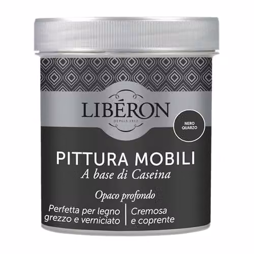 Libéron Pittura Mobili a base di Caseina Nero Quarzo 0,5L