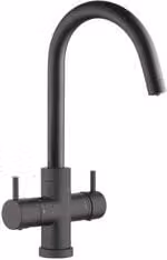 Miscelatore lavello predisposizione acqua filtrata 4 vie AQUAPURA Nero opaco SXPUR4BK