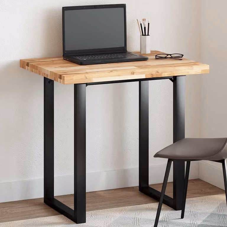 Piano Tavolo Rettangolare in Legno Massello di Acacia Marrone vidaXL L: 100 cm, P: 60 cm, H: 4 cm