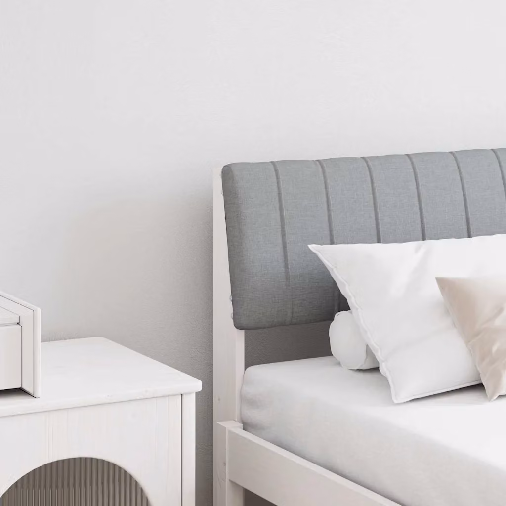 vidaXL Testiera imbottita moderna in pino massello Grigio chiaro 180 cm