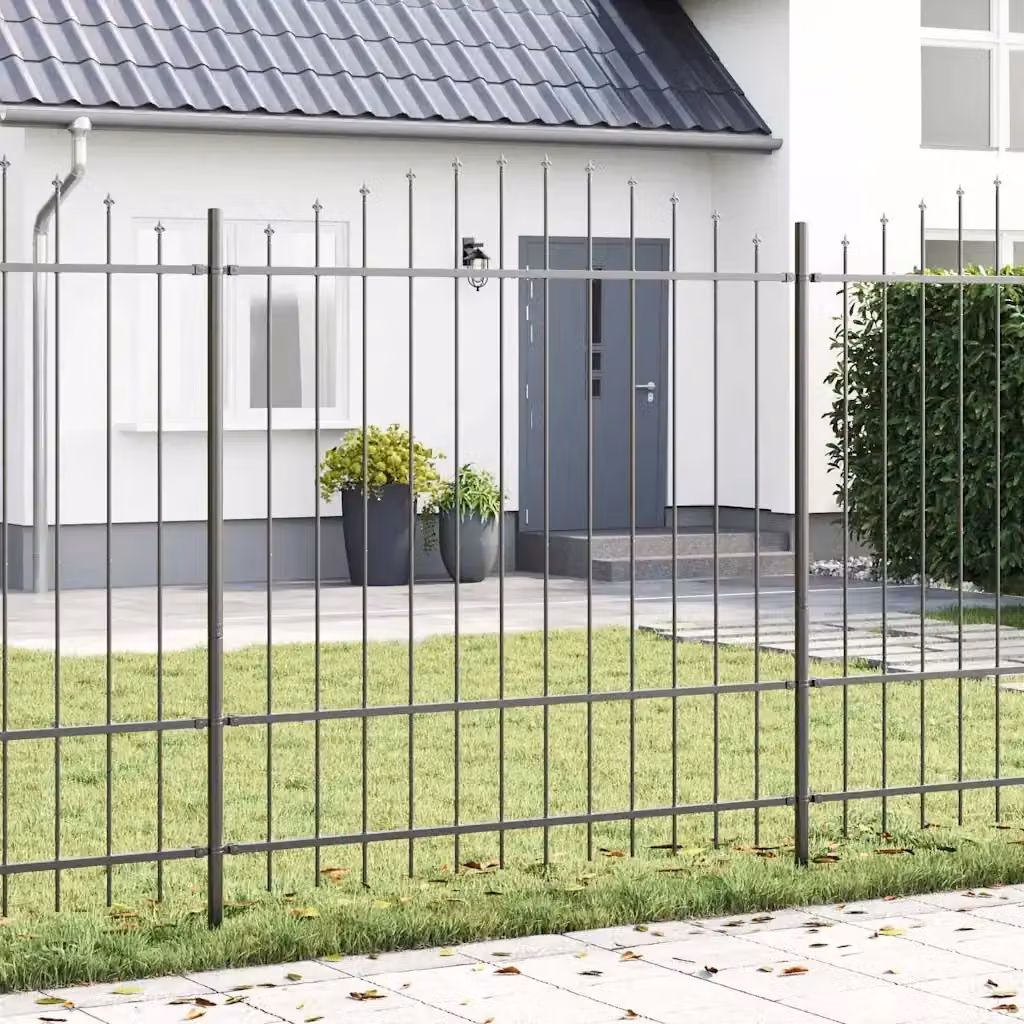 Recinzione per giardino in acciaio DESIGN IN, set da 2 pezzi, colore grigio, H: 215 cm, L: 170 cm – 2