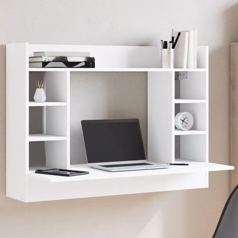 Maison Exclusive - Scrivania da parete bianca 105x48x75 cm Materiale ligneo