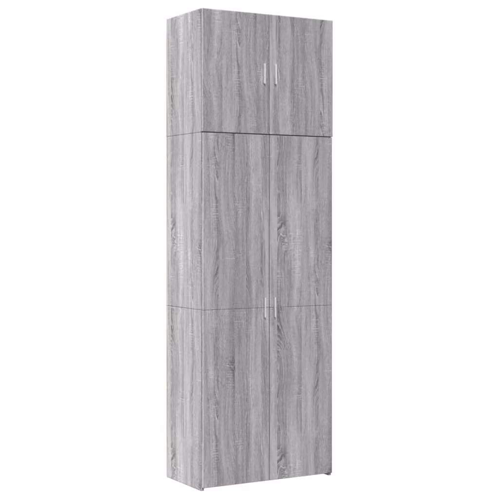 Credenza Grigio Sonoma 80x42,5x249 cm in Legno Multistrato