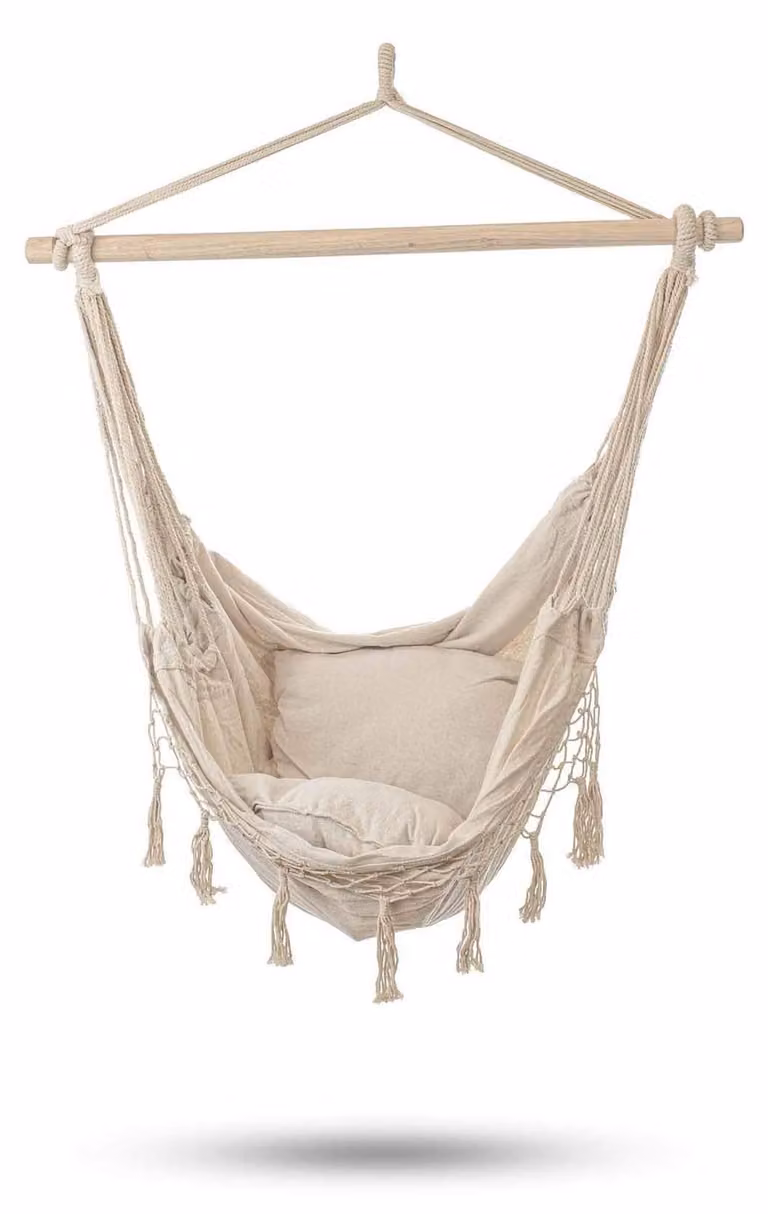 Solidchoice - Sedia a dondolo sospesa, ideale per interni ed esterni, perfetta per campeggio e giardino