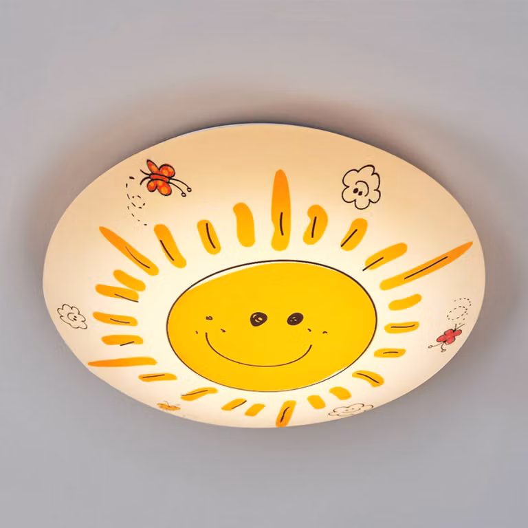Niermann Standby Plafoniera SUNNY, Giallo / Arancione, Cameretta, Plastica, Plafoniera