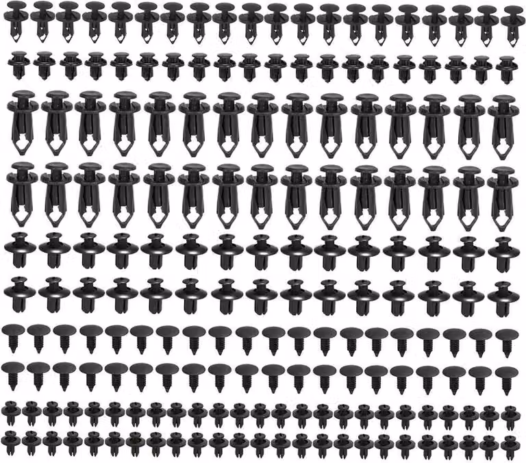 190pcs cattura auto clip 6 dimensioni fissaggio Kit rivetto spinta Rod Clamp Auto Trim pannello paraurti paraurti Set come mostrato nella foto