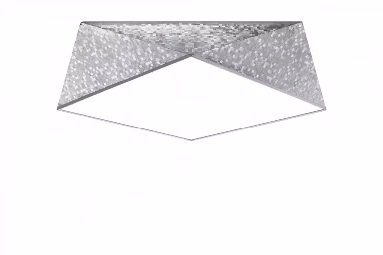 Lampada da soffitto HEXA 45 argento 3xE27 15W PVC 15x45x45cm Sollux Lighting