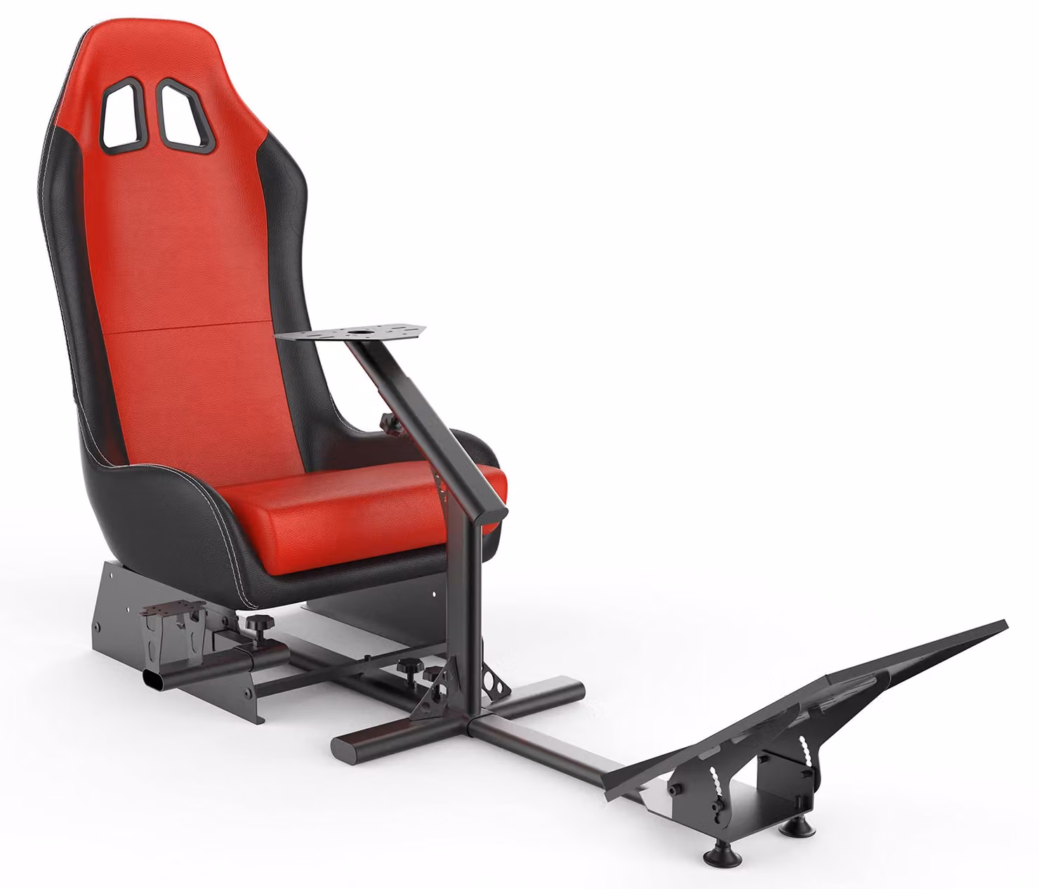 Simulatore di guida con sedile da gioco, regolabile, nero/rosso