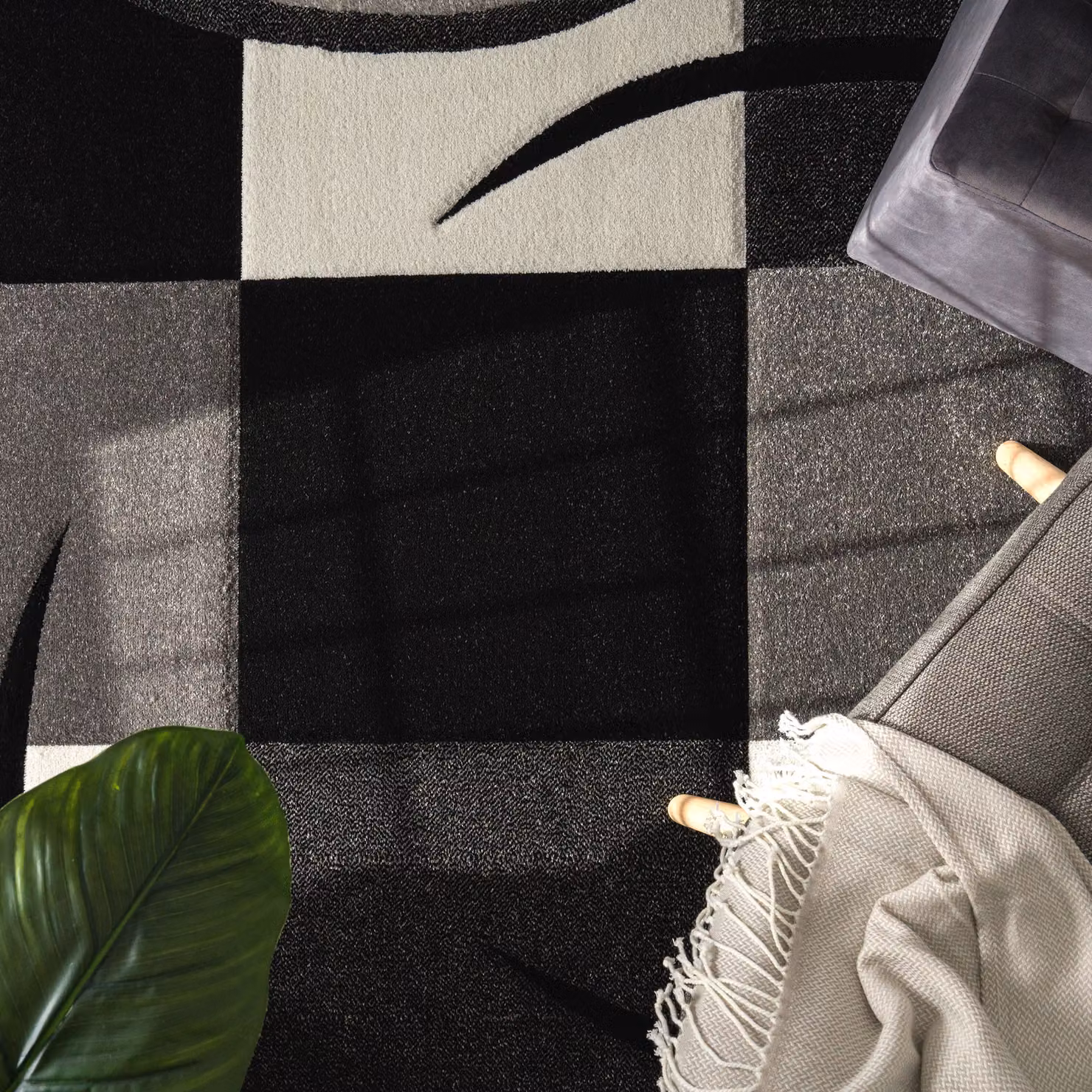 Tappeto moderno Diamora nero-bianco-grigio L: 290 cm, P: 200 cm – 4
