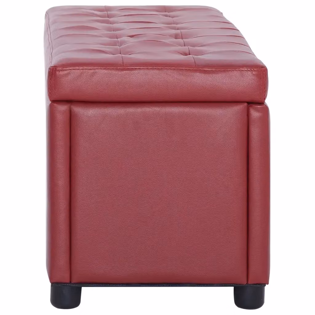 Cassapanca con contenitore Design Mania in similpelle rosso vino, L: 87,5 cm x P: 40 cm x H: 40 cm – 2