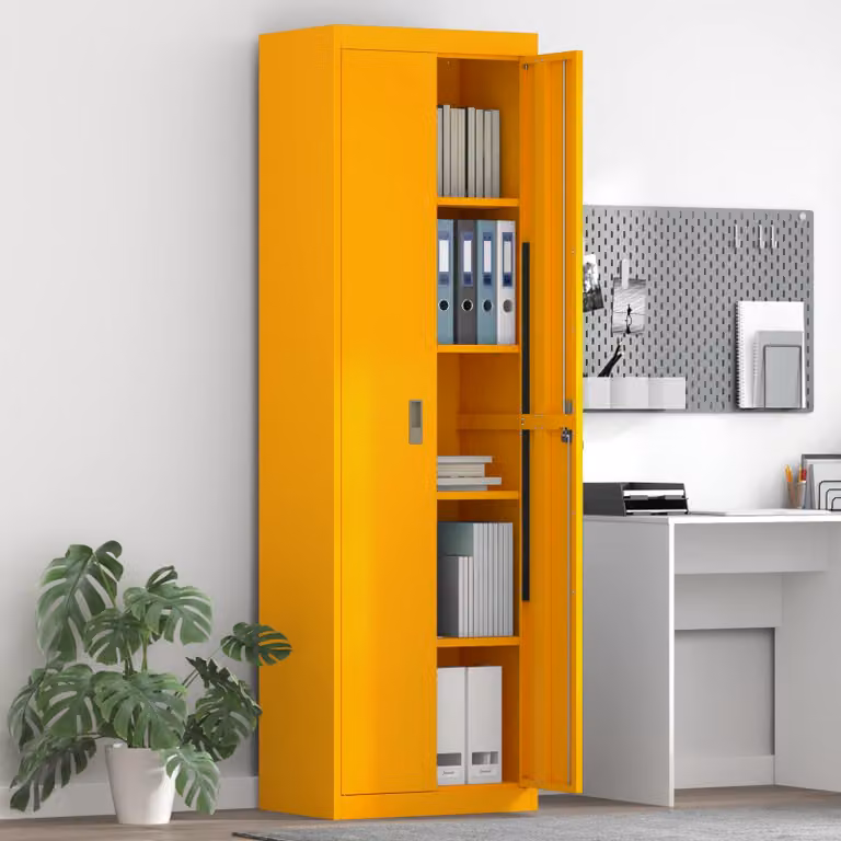 vidaXL Armadio Giallo senape 60 x 40 x 200 cm Acciaio