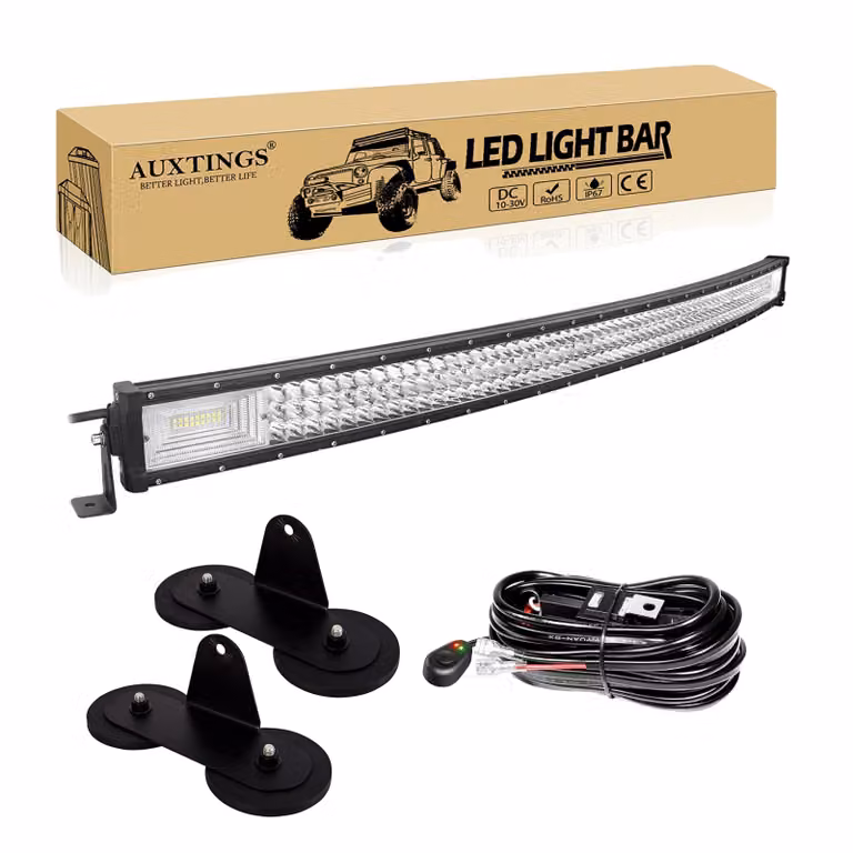 Striscia luminosa a LED, 270W-675W watt, IP67 impermeabile, 50 pollici in filo staffe