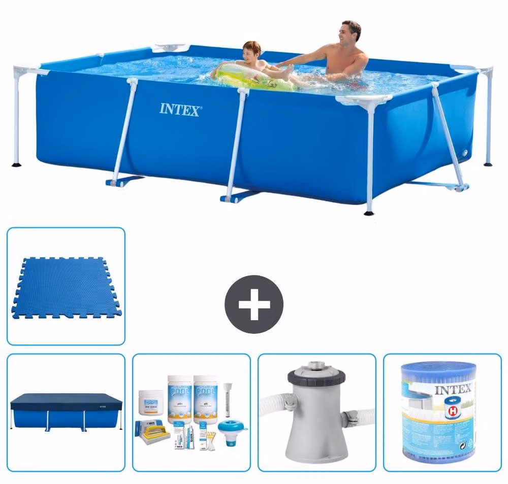 Piscina fuori terra rettangolare - 260x160x65 cm - 6 pezzi - Modello S40071