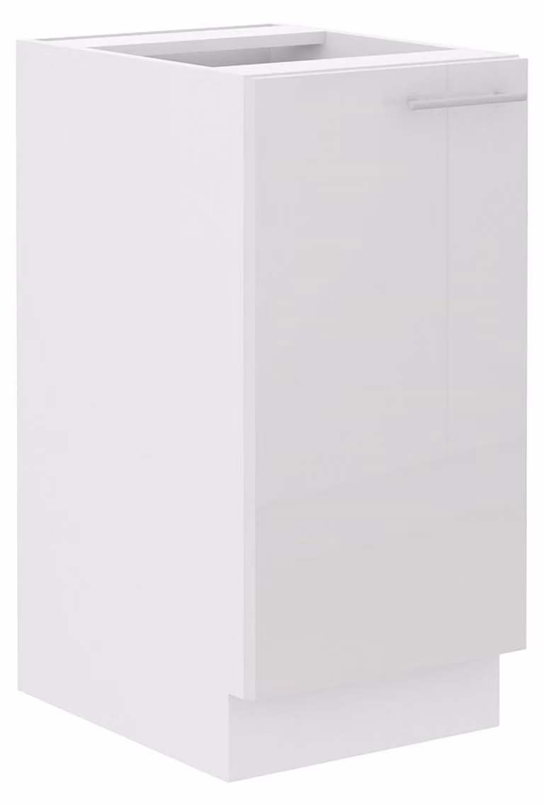 Mobile base 40 Lara bianco lucido + bianco opaco Cucina componibile Cucina a vista Cucina