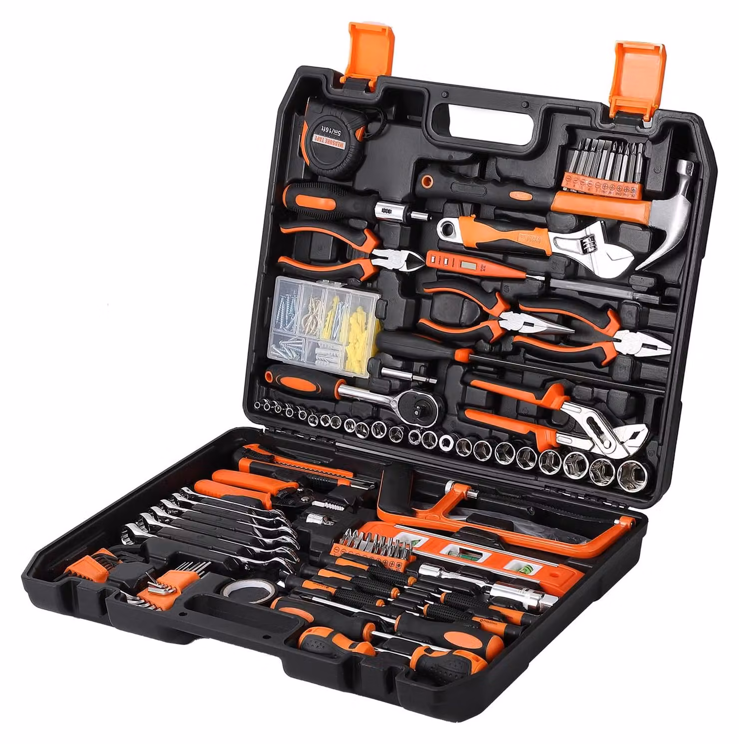 Set di utensili manuali da 236 pezzi, con custodia in plastica, per la riparazione di automobili e per uso domestico