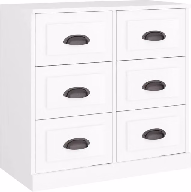 Credenza Buffet da pranzo Bianca in Legno Multistrato L: 70 cm, P: 35,5 cm, H: 67,5 cm