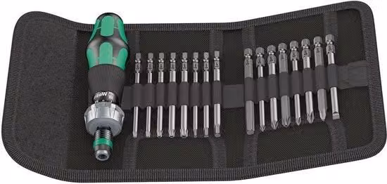 Kit di foratura Wera Compact 60 RA composto da 17 pezzi multicolore