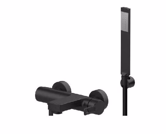 Paffoni Ringo - Miscelatore per lavabo con accessori, nero opaco, modello RIN026NO