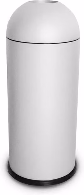 Pattumiera per raccolta rifiuti da interno GIORDANOSHOP in acciaio verniciato bianco, Ø 35 cm x H 88 cm