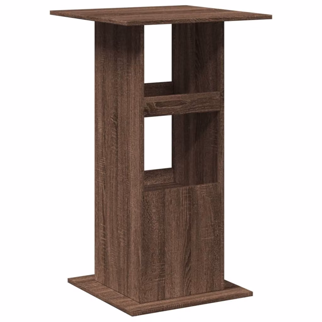 Tavolo Bar Portaoggetti Rovere Marrone 60x60x102 cm Multistrato
