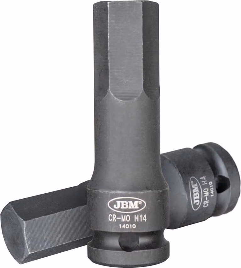 Jbm 1/2'' 14 Mm Impact Hex Driver Bit Argento Argento Taglia Unica