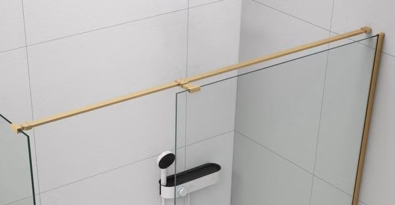 Polysan ESCA, supporto angolare universale per box doccia da 1400 mm, oro opaco