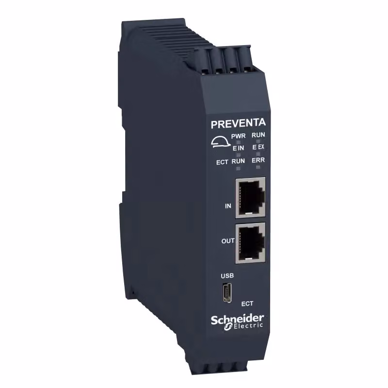 Modulo bus di campo EtherCAT Schneider Electric, 2x RJ45, controllore di sicurezza Modicon XPSMCM, morsetti a molla XPSMCMCO0000ECG